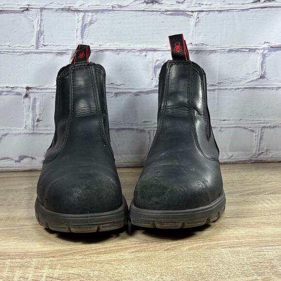 Redback UBBK Easy Escape Steel Toe Black Leather Slip On Boots Men\'s Size 12